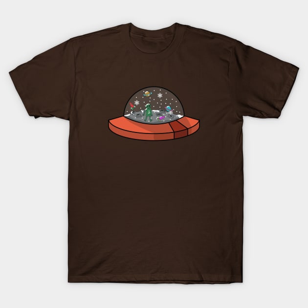 alien snow globe T-Shirt by gazonula